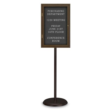 United Visual Products Corkboard, Double Door, Radius Frame, 42x32", White/Black UV70025-WHITE-BLACK
